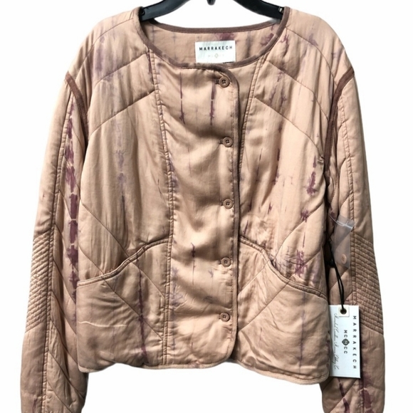 NWT Anthropologie MARRAKECH Tye Dye Quilted Jacket - Picture 2 of 5